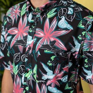 RSVLTS Tom Ace $20k Pigeon KUNUFLEX Short Sleeve Shirt- NWT